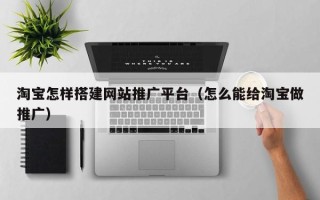 鹤岗淘宝怎样搭建网站推广平台（怎么能给淘宝做推广）
